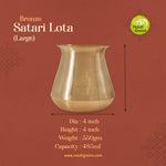Virgin Kansa Bronze Satari Lota (Large) | 78% Copper & 22% Tin | Vengalam / Kanchu
