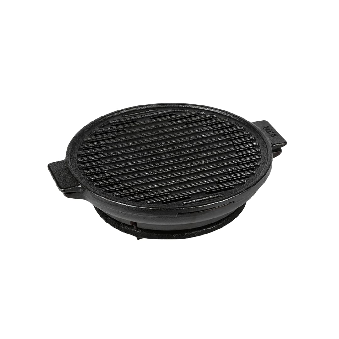 Premium Cast Iron Stove Grill 9.5 inch ( Pre Seasoned Ready to Use )