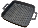 Cast Iron Grill Pan ( Pre Seasoned Ready to Use Flat Base )