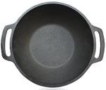 Cast Iron Large Kadai 10 inch ( Preseasoned Ready to Use / Smooth Finish ) 3 Litre
