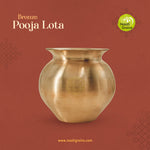 Virgin Kansa Bronze Pooja Lota 750ml with traditional Vengalam Kanchu design