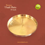 Virgin Kansa Bronze Thali Plate 10 inch | 78% Copper & 22% Tin | Vengalam / Kanchu