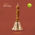 Virgin Kansa Bronze Pooja Bell Large 3.5 Inch | 78% Copper & 22% Tin | Vengalam / Kanchu | Traditional Pooja Bell