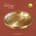 Virgin Kansa Bronze Curve Thali Plate 10.5 inch | 78% Copper & 22% Tin | Vengalam / Kanchu