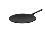 Premium Cast Iron Roti Tawa 10.2 inch Single Long Handle ( Pre Seasoned Ready to Use Induction Friendly )