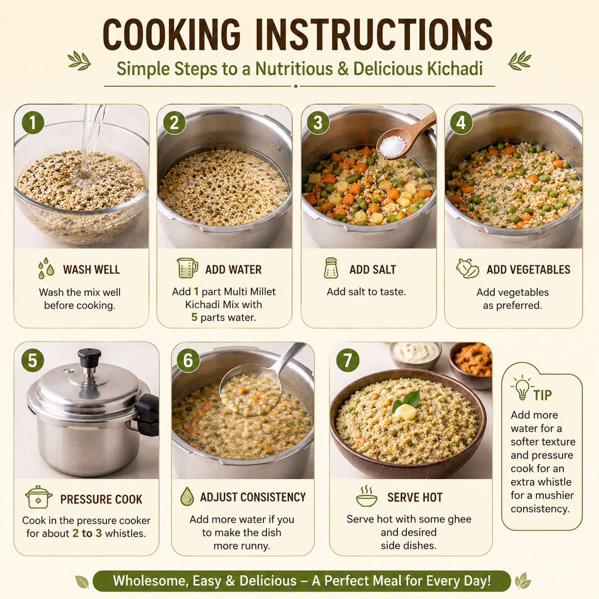 Multi Millet Kichadi / Khichdi Mix – Healthy Traditional Millet Meal