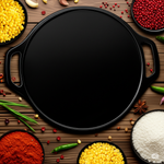 Premium Cast Iron Dosa Tawa 12 inch ( Pre Seasoned Ready to Use Induction Friendly )
