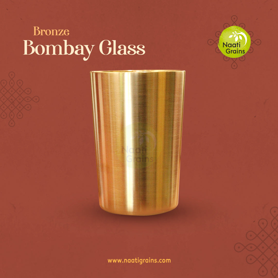 Virgin Kansa Bronze Bombay Glass 280ml 78% Copper 22% Tin Vengalam Kanchu