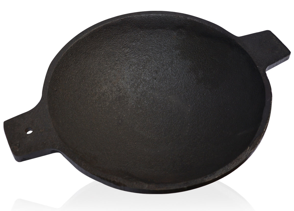 Cast Iron Aappa Kadai ( Pre Seasoned Ready to Use Flat Base )