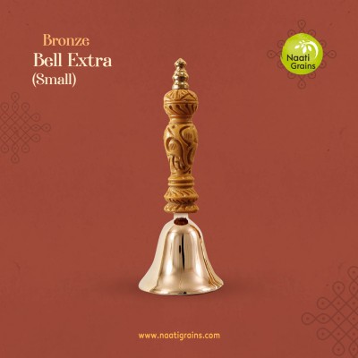 Virgin Kansa Bronze Pooja Bell Extra Small 2 Inch | 78% Copper & 22% Tin | Vengalam / Kanchu | Traditional Pooja Bell