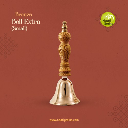 Virgin Kansa Bronze Pooja Bell Extra Small 2 Inch | 78% Copper & 22% Tin | Vengalam / Kanchu | Traditional Pooja Bell