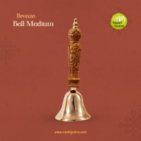 Virgin Kansa Bronze Pooja Bell Medium 3 Inch | 78% Copper & 22% Tin | Vengalam / Kanchu | Traditional Pooja Bell