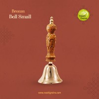 Virgin Kansa Bronze Pooja Bell Small 2.5 Inch | 78% Copper & 22% Tin | Vengalam / Kanchu | Traditional Pooja Bell