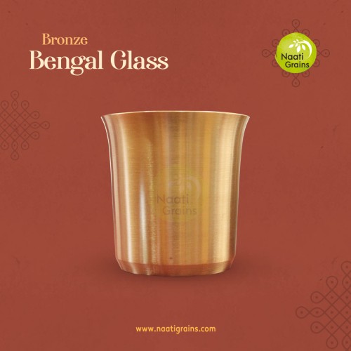 Virgin Kansa Bronze Bengal Glass | 78% Copper & 22% Tin | Vengalam / Kanchu| Traditional Bronze Drinking Glass
