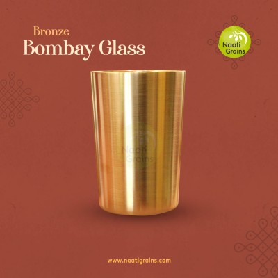 Virgin Kansa Bronze Bombay Glass | 78% Copper & 22% Tin | Vengalam / Kanchu | Traditional Bronze Drinking Glass