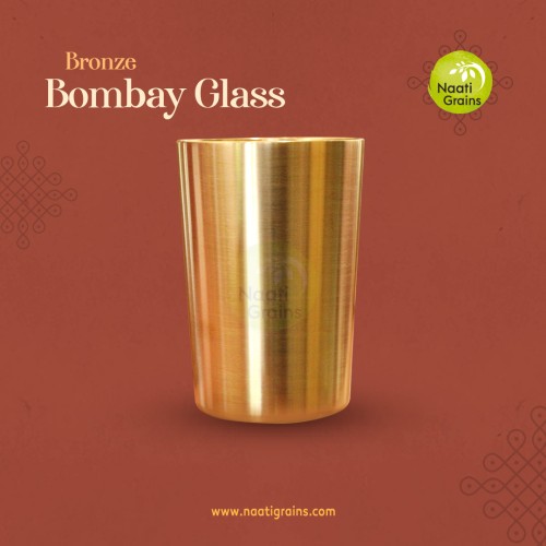 Virgin Kansa Bronze Bombay Glass | 78% Copper & 22% Tin | Vengalam / Kanchu | Traditional Bronze Drinking Glass