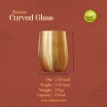 Virgin Kansa Bronze Curved Glass | 78% Copper & 22% Tin | Vengalam / Kanchu | Traditional Bronze Drinking Glass