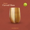 Virgin Kansa Bronze Curved Glass | 78% Copper & 22% Tin | Vengalam / Kanchu | Traditional Bronze Drinking Glass