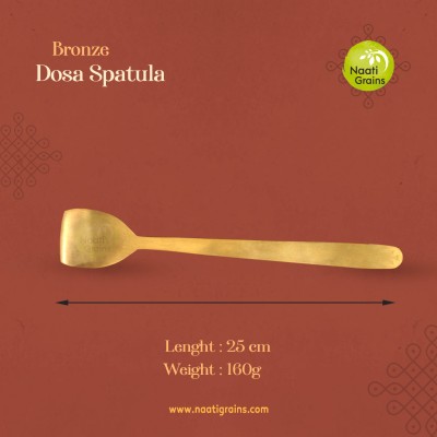 Virgin Kansa Bronze Dosa Spatula | 78% Copper & 22% Tin | Vengalam / Kanchu | Traditional Bronze Dosa Turner