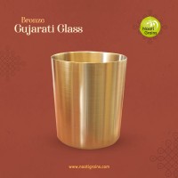 Virgin Kansa Bronze Gujarati Glass | 78% Copper & 22% Tin | Traditional Bronze Drinking Glass | Vengalam / Kanchu