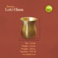 Virgin Kansa Bronze Loti Glass | 78% Copper & 22% Tin | Vengalam / Kanchu | Traditional Bronze Drinking Glass Virgin Kansa Bronze Loti Glass | 78% Copper & 22% Tin | Vengalam / Kanchu | Traditional Bronze Drinking Glass
