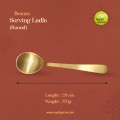 Virgin Kansa Bronze Serving Ladle (Round Shape) | 78% Copper & 22% Tin | Vengalam / Kanchu | Traditional Bronze Serving Spoon
