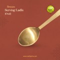 Virgin Kansa Bronze Serving Ladle (Oval Shape) | 78% Copper & 22% Tin | Vengalam / Kanchu | Traditional Bronze Serving Spoon