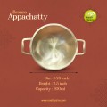Virgin Kansa Bronze Appa Chatty / Appam Pan – 78% Copper | 22% Tin