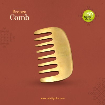 Virgin Kansa Bronze Comb / Comb Massager | 78% Copper & 22% Tin | Vengalam / Kanchu
