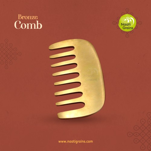 Virgin Kansa Bronze Comb / Comb Massager | 78% Copper & 22% Tin | Vengalam / Kanchu