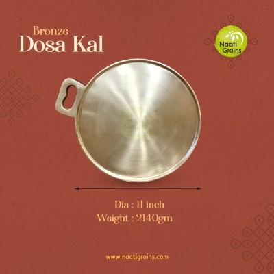 Virgin Kansa Bronze Dosa Tawa / / Dosa Kal – 78% Copper | 22% Tin ( Vengalam / Kanchu )
