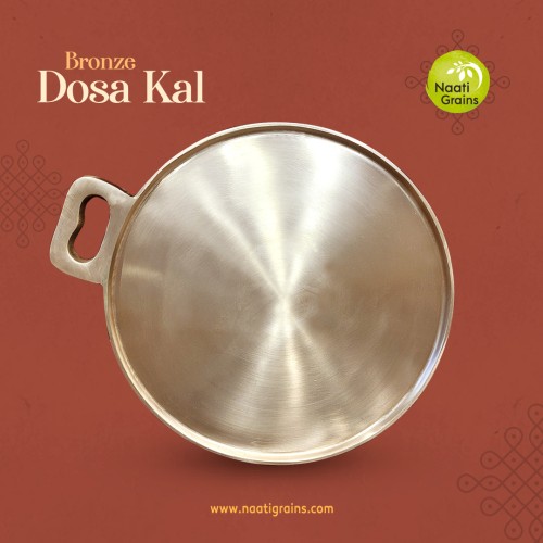 Virgin Kansa Bronze Dosa Tawa / / Dosa Kal – 78% Copper | 22% Tin ( Vengalam / Kanchu )
