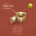 Virgin Kansa Bronze Ghee Pot with Spoon | 78% Copper & 22% Tin | Vengalam / Kanchu