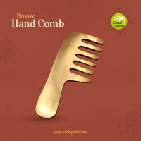 Virgin Kansa Bronze Hand Comb / Comb Massager | 78% Copper & 22% Tin | Vengalam / Kanchu Virgin Kansa Bronze Hand Comb / Comb Massager | 78% Copper & 22% Tin | Vengalam / Kanchu