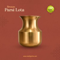 Virgin Kansa Bronze Parsi Lota | 78% Copper & 22% Tin | Vengalam / Kanchu