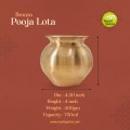 Virgin Kansa Bronze Pooja Lota | 78% Copper & 22% Tin | Vengalam / Kanchu
