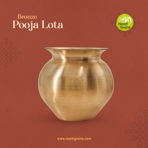 Virgin Kansa Bronze Pooja Lota | 78% Copper & 22% Tin | Vengalam / Kanchu