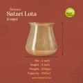 Virgin Kansa Bronze Satari Lota (Large) | 78% Copper & 22% Tin | Vengalam / Kanchu
