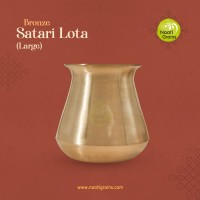 Virgin Kansa Bronze Satari Lota (Large) | 78% Copper & 22% Tin | Vengalam / Kanchu