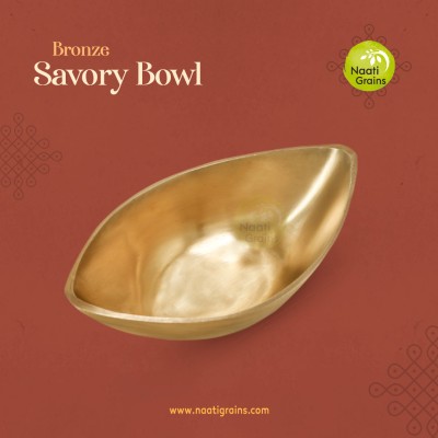 Virgin Kansa Bronze Savory Bowl | Boat Handi | 78% Copper & 22% Tin | Vengalam / Kanchu