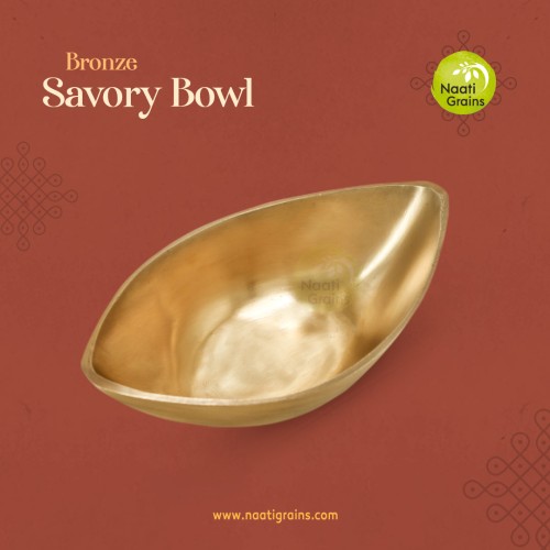 Virgin Kansa Bronze Savory Bowl | Boat Handi | 78% Copper & 22% Tin | Vengalam / Kanchu