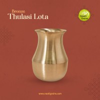 Virgin Kansa Bronze Thulasi Lota | 78% Copper & 22% Tin | Vengalam / Kanchu