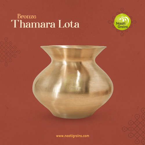 Virgin Kansa Bronze Thamara Lota | 78% Copper & 22% Tin | Vengalam / Kanchu
