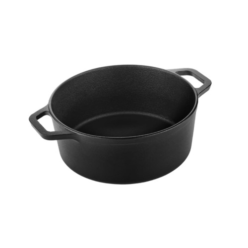 Ultra Smooth Cast Iron Dutch Oven 9.4 inch only Bottom Pan ( Pre Seasoned Ready to Use Induction Friendly )