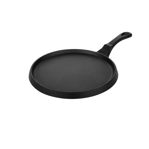 Ultra Smooth Cast Iron Edge raised Mini Dosa Tawa 9.5 inch Long Handle ( Pre Seasoned Ready to Use Induction Friendly )