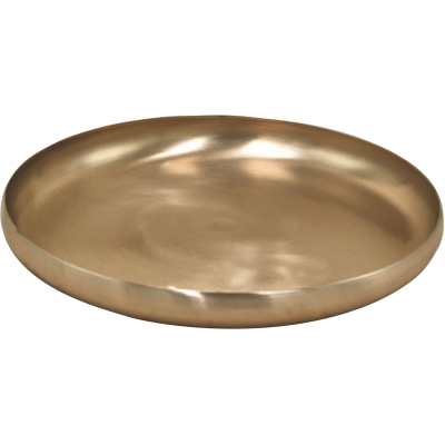 Bronze Curve Thali Plate - 12 inch - Thick ( Kansa / Vengalam / Kanchu - Traditionally Handcrafted )