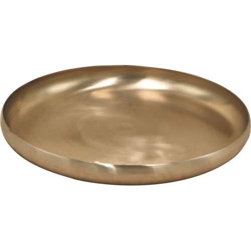 Bronze Curve Thali Plate - 12 inch - Thick ( Kansa / Vengalam / Kanchu - Traditionally Handcrafted )