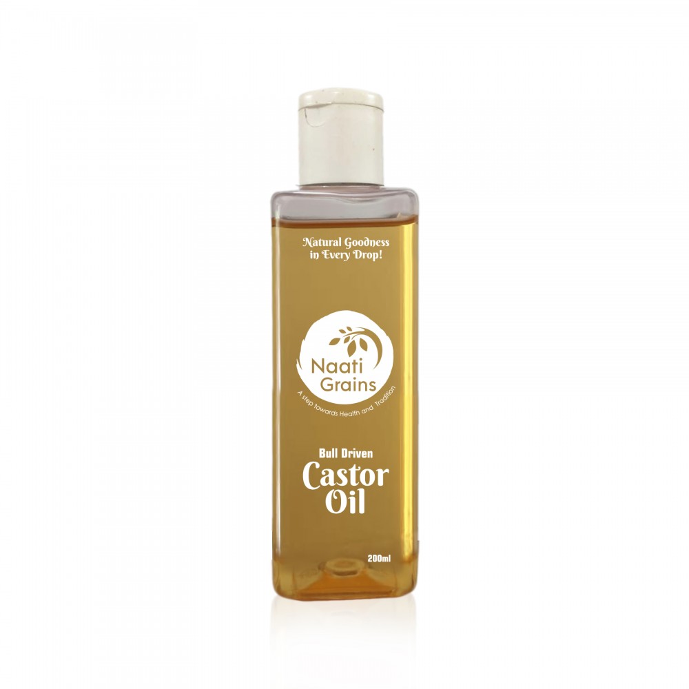 Get Pure and 100% natural bull driven Castor oil- Chemical-free & no  preservatives added |Naatigrains