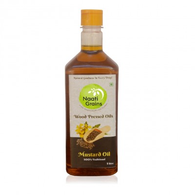 Wood pressed Mustard Oil (100% Cold Pressed)