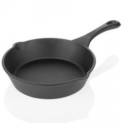 Cast Iron Skillet Pan 8 inch ( Pre Seasoned Ready to Use Induction Friendly Shell Molded )